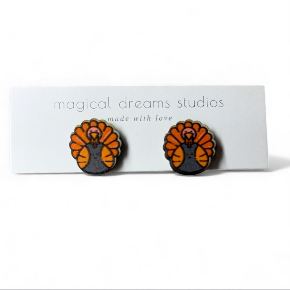 THANKSGIVING Turkey Stud Earrings